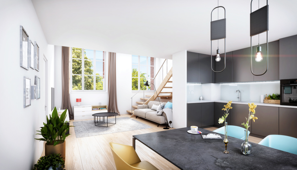 
Lille - Appartement 3 pièces de 65 m², 2 chambres, terrasse et possibilité parking
